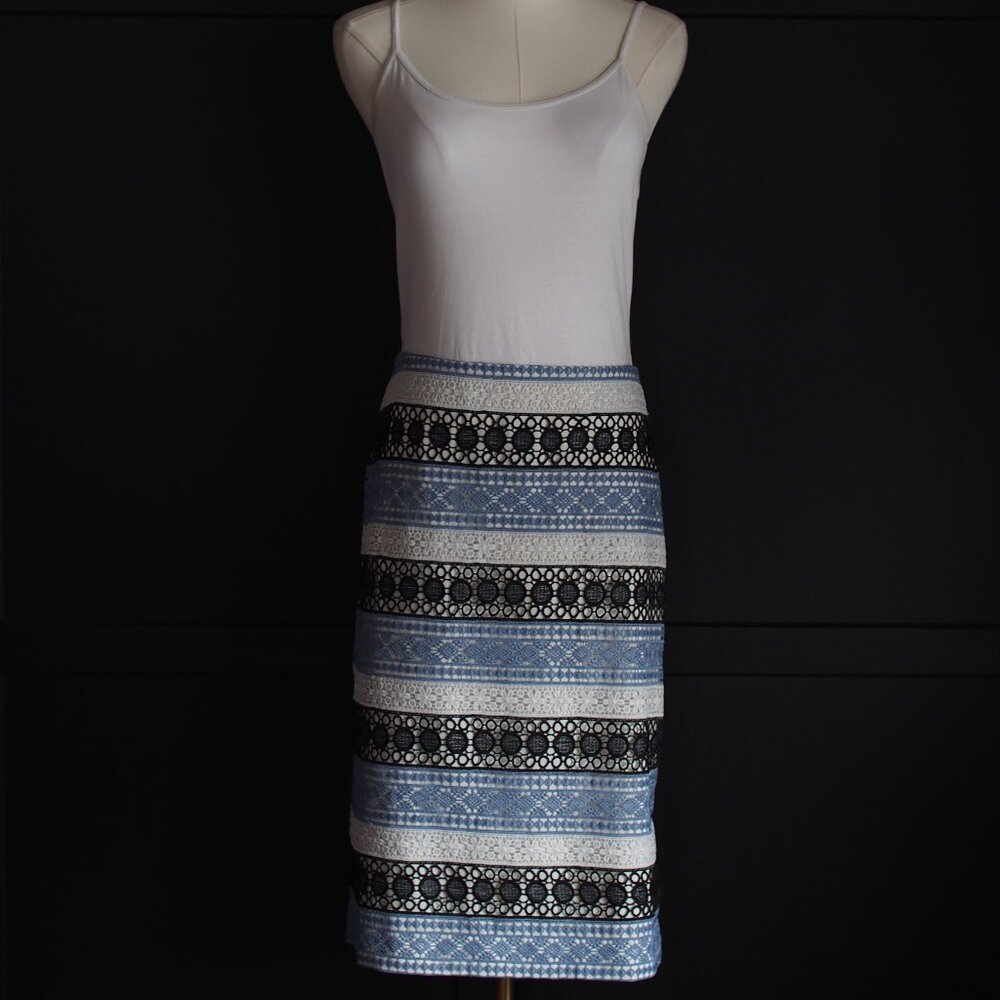 Talbots | Embroidered Lace Skirt